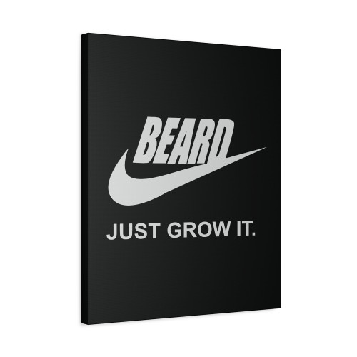 Beard Just Grow It Nike Canvas Print Poster