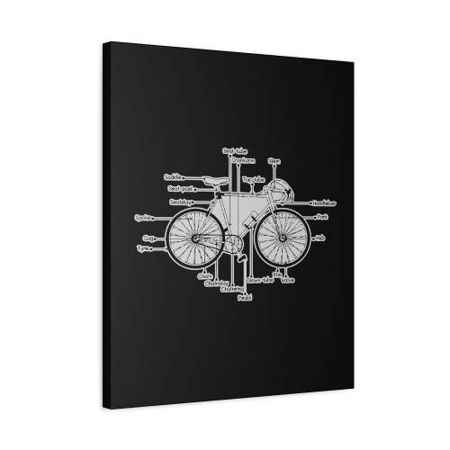 Bicycle Anatomy Cycling Shirt Canvas Print Poster