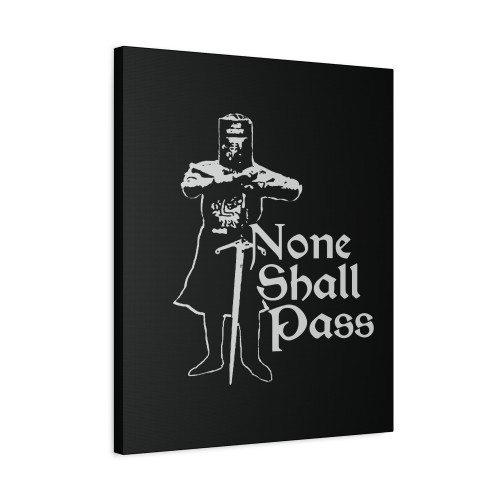 Black Knight None Shall Pass Monty Python And The Holy Grail Canvas Print Poster