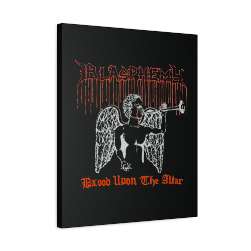 Blasphemy Metal Vintage Music Blood Upon The Altar Canvas Print Poster