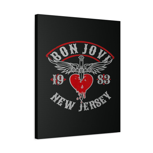 Bon Jovi Logo Band 1983 Canvas Print Poster