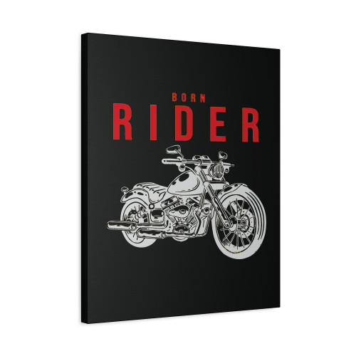 Born Rider Motor Bike Canvas Print Poster