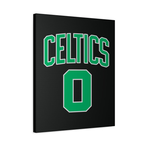 Boston Tatum Black Away Canvas Print Poster