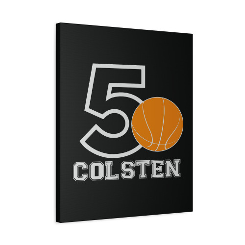 Boys Personalized Basketball Birthday 5 Canvas Print Poster