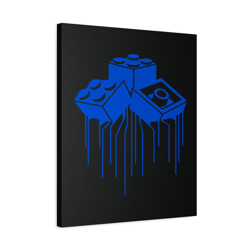 Brick Bleed Blue Canvas Print Poster