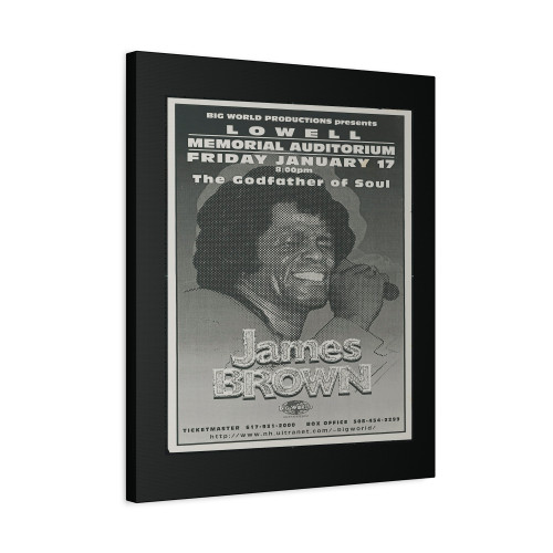 Broadside For A James Brown Concert At Lowell Memorial Auditorium Canvas Print Poster