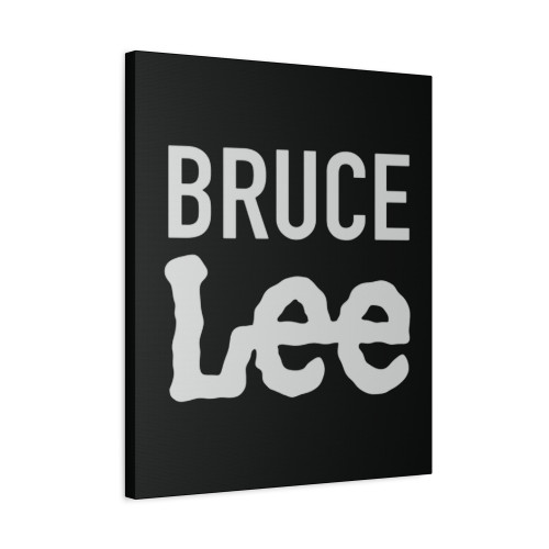 Bruce Lee Black Canvas Print Poster