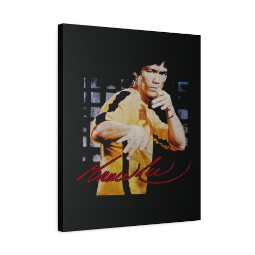 Bruce Lee Pose Canvas Print Poster