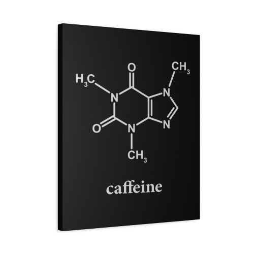 Caffeine Molecule Canvas Print Poster