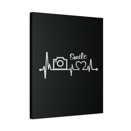 Camera Photography Lover Heartbeat Canvas Print Poster