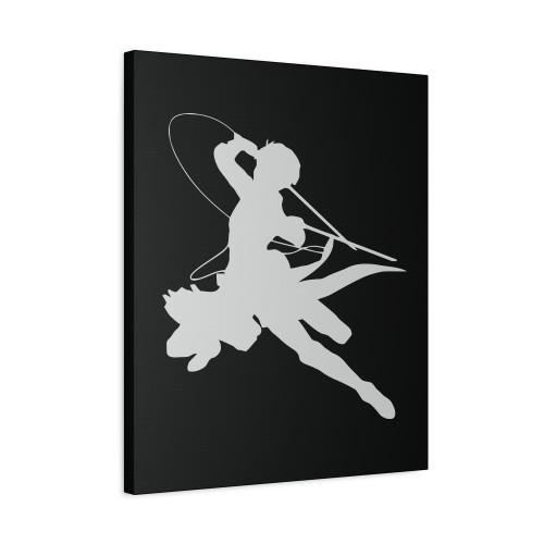 Captain Levi Attack On Titan In White Silhouette Canvas Print Poster Captain Levi Attack On Titan In White Silhouette Canvas Print Poster