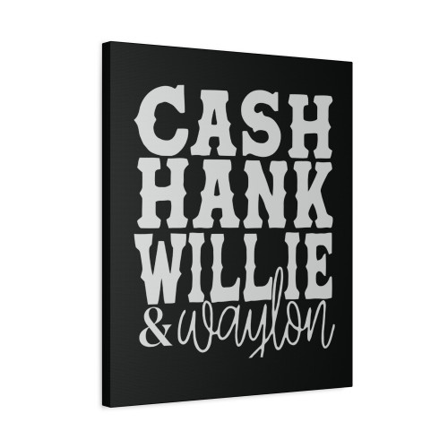 Cash Hank Willie Waylon Canvas Print Poster