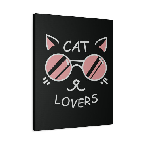 Cat Love Heart Valentines Day Canvas Print Poster