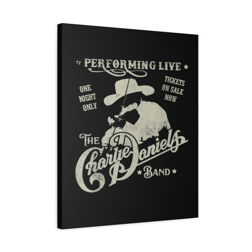 Charlie Daniel Band Tribute Performing Live Canvas Print Poster