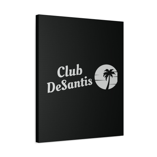 Club Desantis Circle Palm Logo Canvas Print Poster