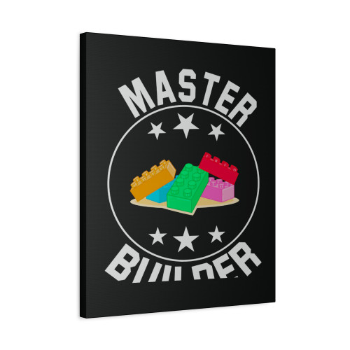Cool Master Builder Funny Building Blocks Canvas Print Poster