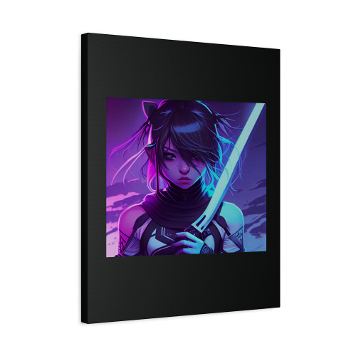 Cute Cyberpunk Samurai Canvas Print Poster Cute Cyberpunk Samurai Canvas Print Poster