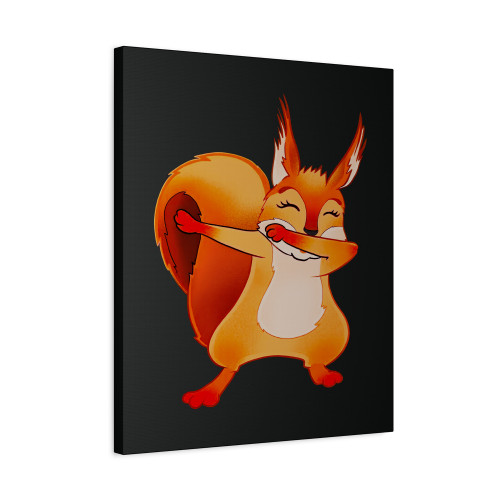 Dabbing Squirrel Canvas Print Poster