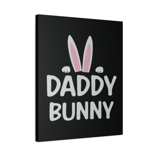 Daddy Bunny Ears Easter Day Canvas Print Poster