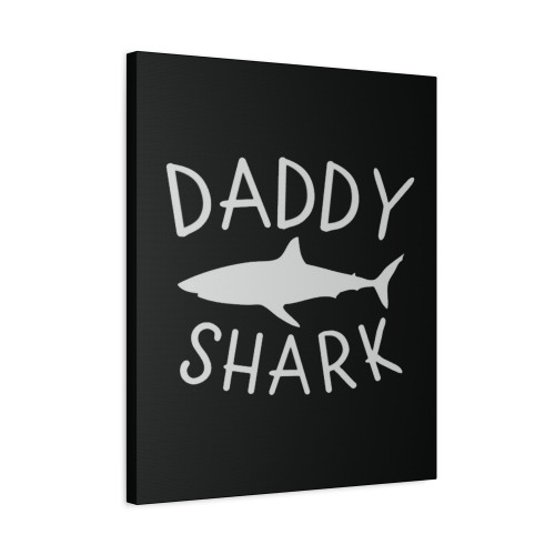 Daddy Shark Christmas Gift For Dad Canvas Print Poster