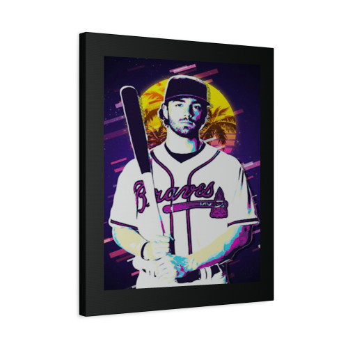 Dansby Swanson Retro Canvas Print Poster