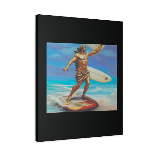 David Surfing 2 Canvas Print Poster