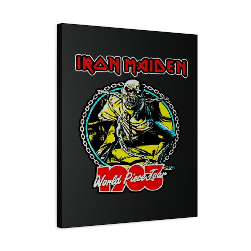 Iron Maiden World Piece Tour Metal Rock Vintage Canvas Print Poster