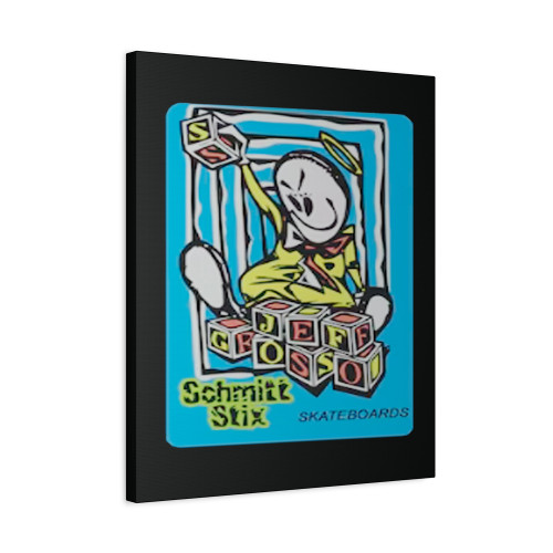 Jeff Grosso Vintage Skateboard Schmitt Stix Vert Canvas Print Poster