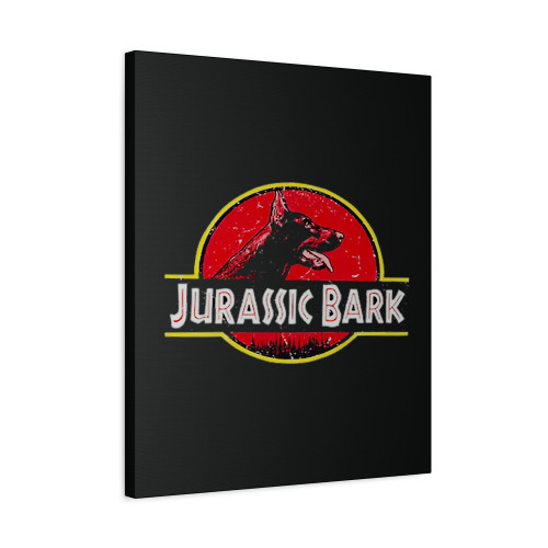 Jurassic Dog Funny Doberman For Christmas Canvas Print Poster