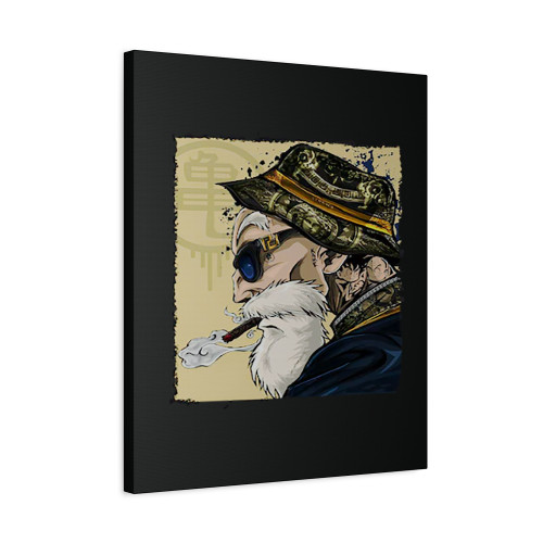Master Roshi Smoking Blunt Dragon Ball Canvas Print Poster