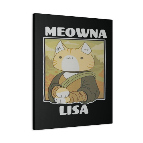 Meowna Lisa Funny Cat Canvas Print Poster