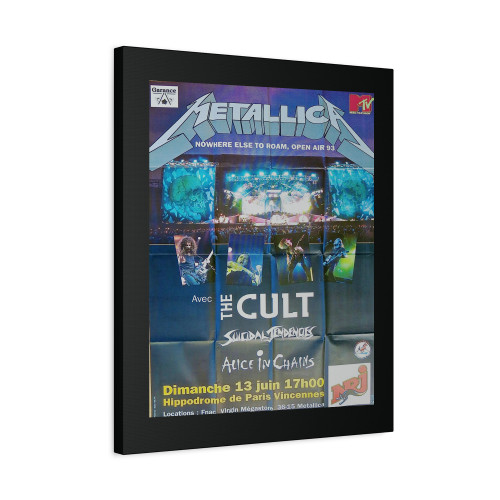 Metallica Alice In Chains Suicidal Tendencies Gigantic 1993 Paris Concert Canvas Print Poster