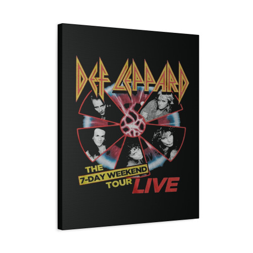 Def Leppard 7 Day Weekend Canvas Print Poster