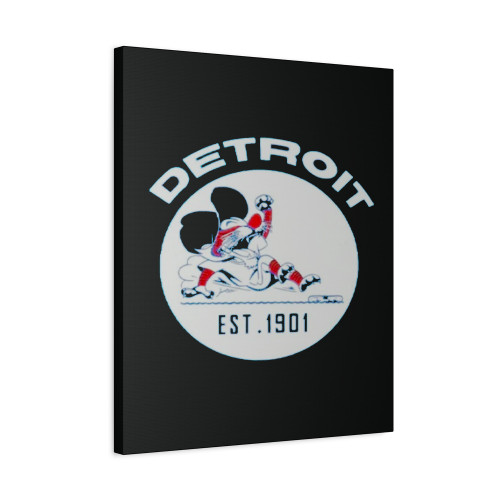 Detroit Baseball Vintage Mascot Est 1901 Canvas Print Poster