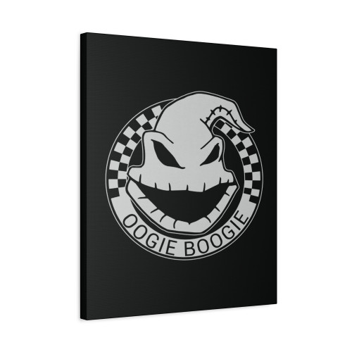 Disney Oogie Boogie Portrait The Nightmare Before Christmas Checkerboard Circle Canvas Print Poster