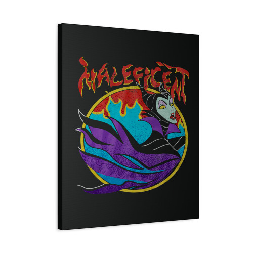 Disney Sleeping Beauty Maleficent Vintage Flame Canvas Print Poster