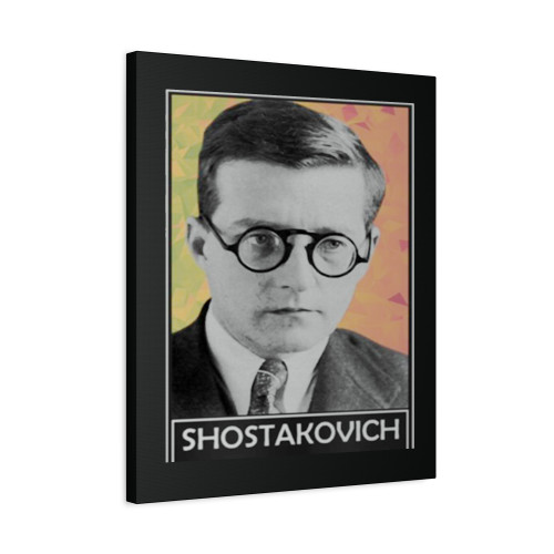 Dmitri Shostakovich Colored Vintage Canvas Print Poster
