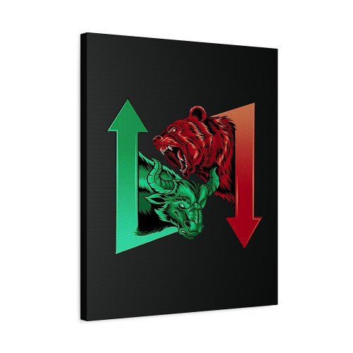 Angry Bear And Goat Animal Artsy Canvas Print Poster