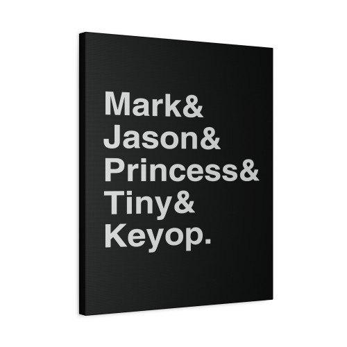 Anime Team List Canvas Print Poster