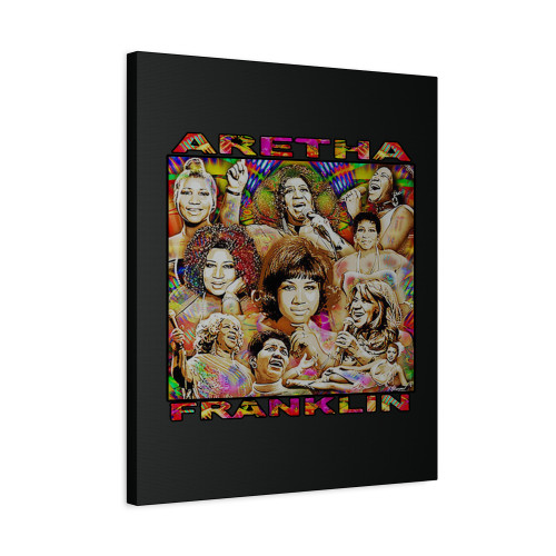 Aretha Franklin Rip Queen Of Soul Tribute Canvas Print Poster