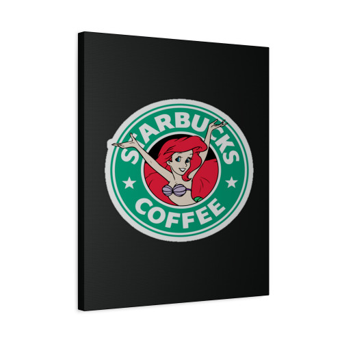 Ariel Mermaid Starbucks Coffee Canvas Print Poster