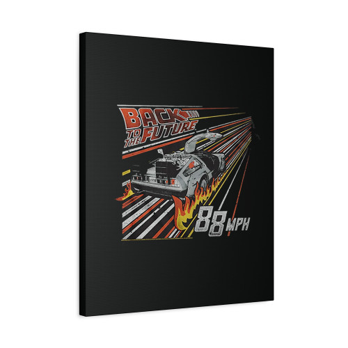 Back To The Future 88 Miles Per Hour With Flames Canvas Print Poster