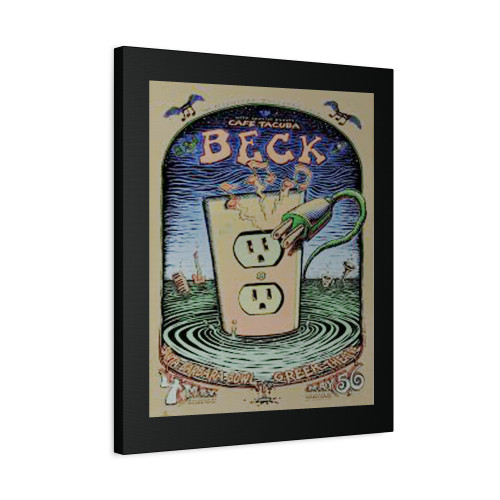 Mint Signed Doodled Beck 2000 Emek California Tour Earthboard Canvas Print Poster