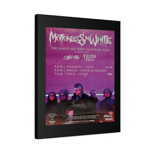 Monotonles In White The Graveyard Shift All Dates 2018 Canvas Print Poster