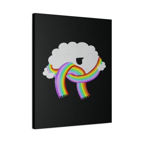Mr Clouds With Rainbow Canvas Print Poster