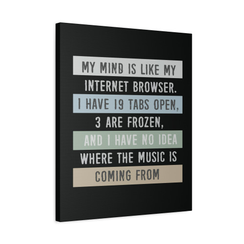 My Mind Is Like A Internet Browser Canvas Print Poster