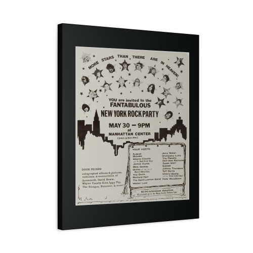 New York Rock Party Punk New Wave Concert Canvas Print Poster