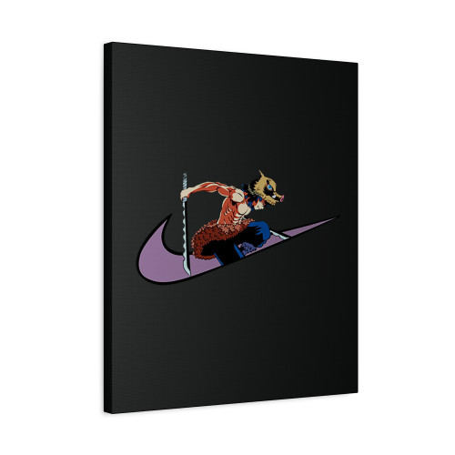 Nike Logo Inosuke Demon Slayer Canvas Print Poster