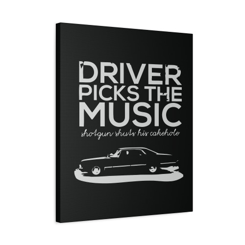 Driver Picks The Music Car Canvas Print Poster Driver Picks The Music Car Canvas Print Poster