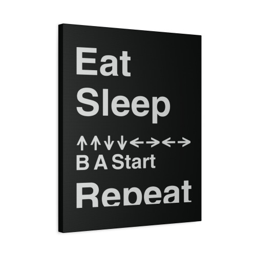 Eat Sleep Ba Start Repeat Loop Detected Canvas Print Poster